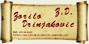 Zorilo Drinjaković vizit kartica